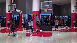 JAMESH HARDEN ONE ON ONE PLAY WITH KEVIN PORTER Jr, NORMAN POWELL \u0026 BONES HAYLAND IN TODAY POST PRAC