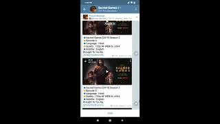 Sacred Games 2 easy download and watch on Telegram app