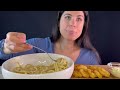 creamy shrimp pasta u0026 fried shrimp mukbang asmr eating sounds