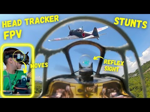 FPV Aerobatics Demo with Head Tracker & Reflector Sight in FMS Zero 1400mm Cockpit