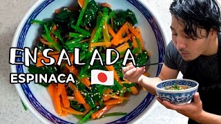 Recetas japonesas: Cómo preparar Ensalada Espinaca | Cocina japonesa con Yuta