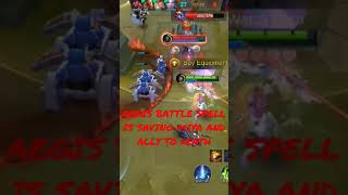 I TRIED AEGIS BATTLE SPELL FOR MAMA MIYA IS  BETTER THAN INSPIRE! #mobilelegends #shorts #viral