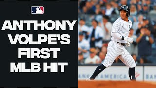 Anthony Volpe's first MLB hit!