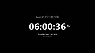 π΄ LIVE | Canada Clock β Current Time Now (Eastern Time, EST)