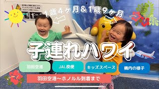 【子連れハワイ旅行①】羽田空港からホノルル到着編！子連れ海外ってどんな感じかざっくり紹介！【4泊6日】