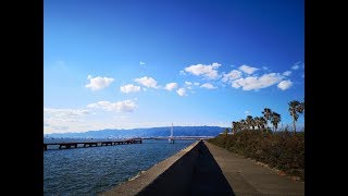 【自転車】武庫川サイクリングロードから海へ。　ロードバイク