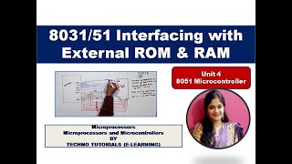 Unit 4 L9 | 8051 interfacing with external ROM & RAM | 8031/51 interfacing with external ROM & RAM