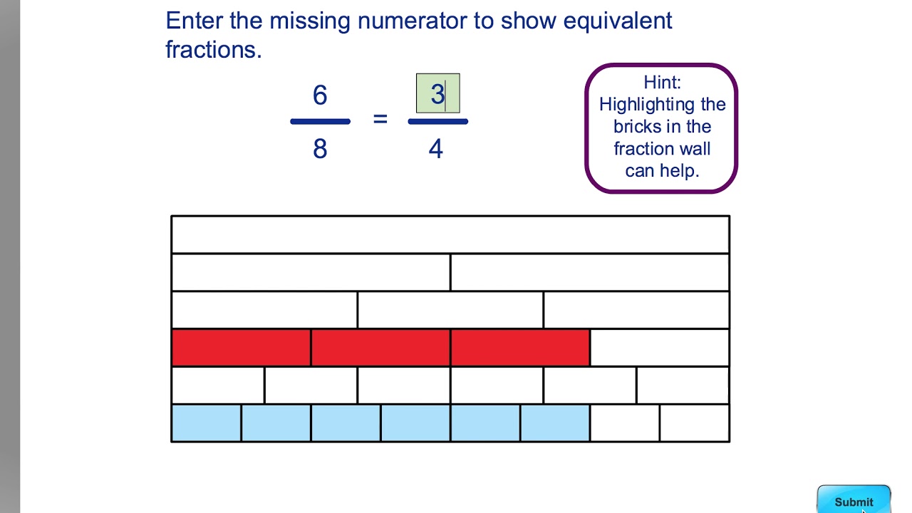 Equivalent Fractions Wall Youtube