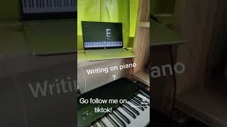 Writing text on the piano!