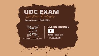 UDC EXAM QUESTION ANALYSIS || LIVE