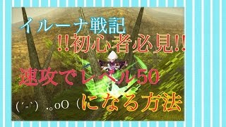 【初心者必見】【イルーナ戦記online】!速攻で50まで上げる方法！