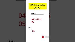 IBPS PO Exam Date 2025 | IBPS Clerk Exam Date 2025 #ibps #ibpspo #ibpsclerk #bankexams2025 #shorts