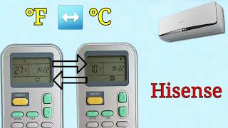 Hisense AC Air Conditioner Remote Settings | °F Fahrenheit ↔️ °C Celsius