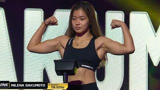Milena Sakumoto vs. Bianca Basilio - Weigh-in Face-Off - (ONE 163) - [BJJ]