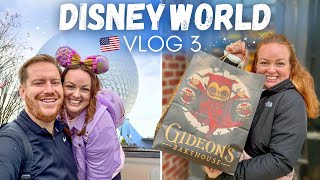 WALT DISNEY WORLD! 🌐 VLOG 3 • EPCOT & Garden Grill 🍳 Disney Springs, Gideons & Morimoto Asia 🛍️