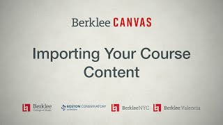 Importing Your Course Content