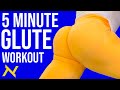 5 MINUTE GLUTE WORKOUT! (Knee Friendly)