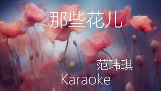 那些花儿 范玮琪 原版伴奏 动态歌词 卡拉OK Karaoke