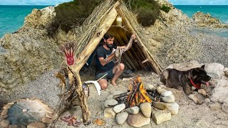 7 DAYS solo survival (NO FOOD, NO WATER, NO SHELTER) OCTOPUS, Catch and Cook. Bushcraft Camping