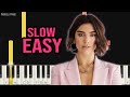 Dua Lipa, Angele - Fever | SLOW EASY Piano Tutorial by Pianella Piano
