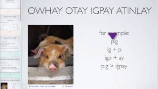 Python: An Algorithm for Pig Latin