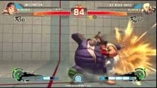 SSF4 AE: Infiltration (Ryu) vs Ricky Ortiz (Rufus) - NCR 9