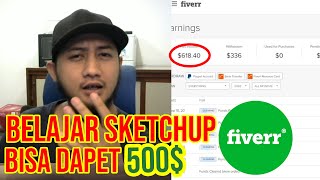 SKETCHUP TUTORIAL PEMULA !! LANGSUNG BISA LANGSUNG RENDER!! BIAR DAPET 500$ DI FIVER BRO