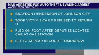 WCSO: Man charged with evading arrest, auto theft