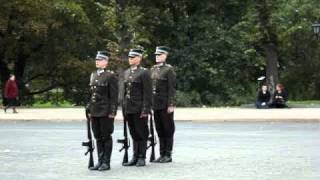 LATVIA....CHANGING OF THE HONOUR GUARD AT THE FREEDOM MONUMENT IN RIGA.