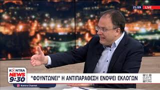 Ο Θανάσης Θεοχαρόπουλος στο δελτίο Kontra News 9:30 | Kontra Channel
