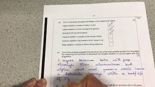 Y11 Physics 2.6 Half-Life Exam Question Tutorial