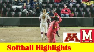 Minnesota vs Maryland Softball Game 2 Highlights, March 22 2024