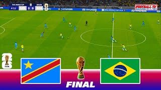 DR CONGO vs BRAZIL - FIFA World Cup 2026 Final USA | Full Match All Goals | PES Gameplay PC