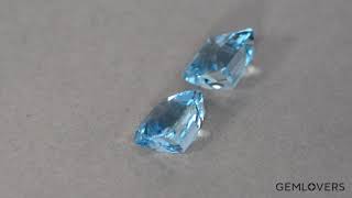 Aquamarine pair 7.87 ct