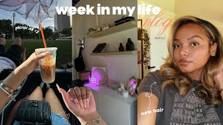 WEEKLY VLOG 🎧ྀི grwm, ulta run, new hair & glasses, picnic d8, nail supply run ft. nail tech life