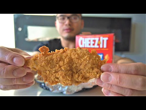 My favorite chicken strips are topped with Cheez-It Crackers