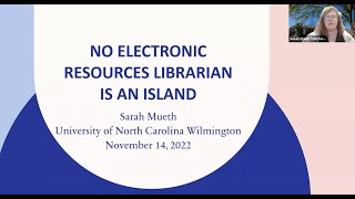 No Electronic Resources Librarian Is An Island