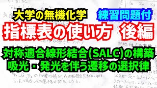 (指標表の使い方 後編)対称適合線形結合(SALC)の構築と選択律について、わかりやすく解説！【大学の無機化学】