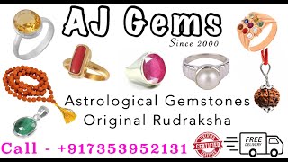 Buy Natural Gemstone Rings Online at best Price |  AJ Gems |