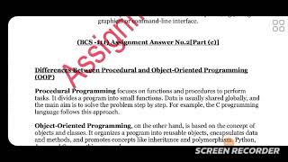 BCS-111 Solved assignment 2024-(Part-2)