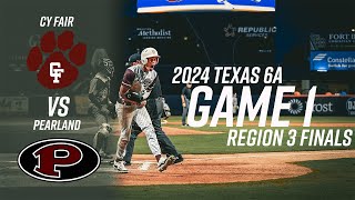 Pearland vs Cy Fair | 2024 6A Region 3 Finals | Game 1