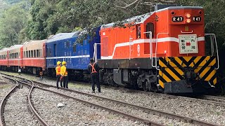 6230次南方公園專車的車頭上內灣轉車盤拍攝紀錄