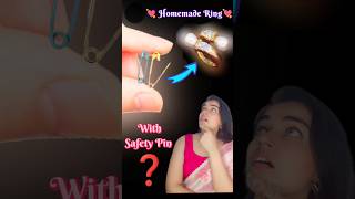 Diy Velentine Ring 💘💍| How to make Rings | Homemade Ring with safety pin #kateyegirl #shorts#love