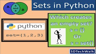 11 Python Sets #Set Datatype in Python #SDTechWalk