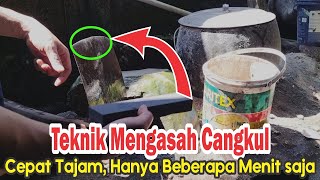 Teknik Mengasah Cangkul Yang Benar Supaya Cepat Tajam