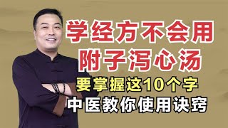 初学经方不会用附子泻心汤，要掌握这10个字，中医教你使用诀窍