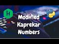 56 - Modified Kaprekar Numbers | Implementation | Hackerrank Solution | Python