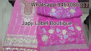 ਗੋਟਾ ਪੱਤੀ ਅਤੇ ਬਾਦਲਾ ਵਰਕ ਦੇ ਸੂਟ /whatsapp:9463086817/#trending #fashion #design #suit #boutique