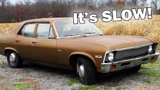 Lebronze is Back! DRAGY Testing our Bone Stock Straight Six 4 Door Nova