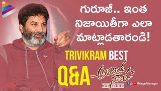 Trivikram Superb Answers to Media | Aravindha Sametha Success Meet | Jr NTR | Telugu FilmNagar